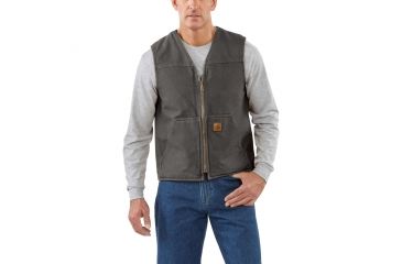 Image of Carhartt Rugged Vest for Mens, Gravel, Small/Regular V26-GVL-REG-SML