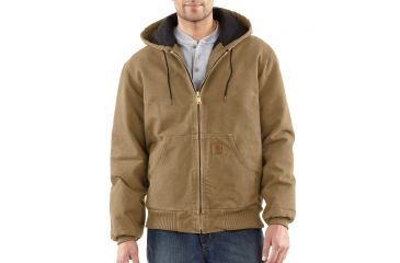 Image of Carhartt Sandstone Flannel Lined Active Jacket - Mens-Carhartt Brown-Regular-Large