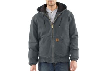 Image of Carhartt Sandstone Flannel Lined Active Jacket - Mens-Gravel-Regular-Medium
