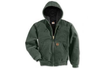 Image of Carhartt Sandstone Flannel Lined Active Jacket - Mens-Moss-Regular-Large