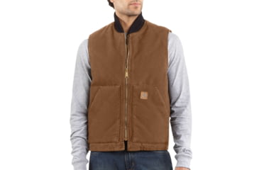Image of Carhartt Sandstone Vest Arctic Quilt Lined-Mens, Carhartt Brown, 3XLarge, Tall, V02-211-TLL-3XL