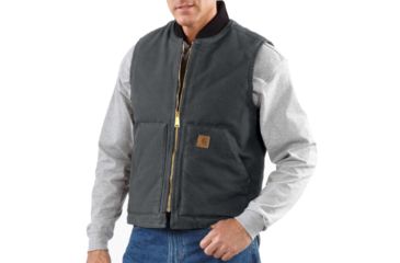 Image of Carhartt Sandstone Vest for Mens, Shadow, Medium/Regular V02-029-REG-MED