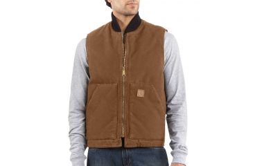 Image of Carhartt Sandstone Vest for Mens, Carhartt Brown, Extra Large/Regular V02-211-REG-XLG