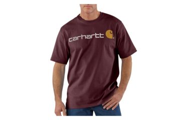 Image of Carhartt Shortsleeve Logo T-Shirt - Men's-Port-X-Large