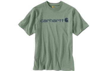Image of Carhartt Shortsleeve Logo T-Shirt - Mens, Bontanic Green, Medium, K195-G10-REG-MED