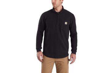 Image of Carhartt Tilden Long Sleeve Half zip-Mens, Black, Large, Regular, 103362-001-REG-L