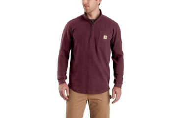 Image of Carhartt Tilden Long Sleeve Half zip-Mens, Port, 2XLarge, Regular, 103362-614-REG-2XL