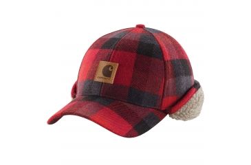 Image of Carhartt Timberville Plaid Cap for Mens, Chili, Large/Extra Large 102721-647-LXL