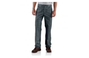Image of Carhartt Twill Double-Front Work Pant - Men's-Dark Gray-38 Waist-Long Inseam