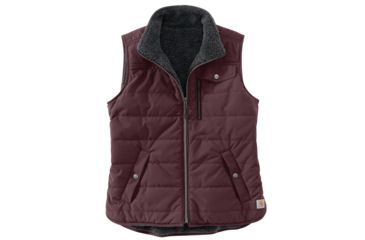 Image of Carhartt Utility Sherpa Lined Vest - Womens, Deep Wine, Small, 103907-DWN-REG-S