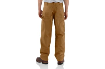 Image of Carhartt Washed-Duck Double-Front Work Dungaree - Men's, Carhartt Brown, 32-32, B136-BRN-32-32