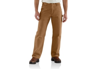 Image of Carhartt Washed Duck Work Dungaree Flannel Lined-Mens, Carhartt Brown, 28-32, B111-BRN-32-28
