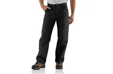 Image of Carhartt Washed Duck Work Dungaree for Mens, Black, 28/30 B11-BLK-30-28
