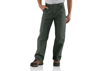 Image of Carhartt Washed Duck Work Dungaree Utility Pant-Mens, Moss, 46-34, B11-MOS-34-46