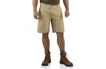 Image of Carhartt Washed Twill Dungaree Short for Mens, Field Khaki, 34 100245-285-34