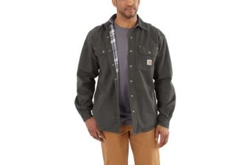 Image of Carhartt Weathered Canvas Shirt Jac Sfnt - Mens, Peat, 4X-Large-Regular, 100590-306-REG-4XL