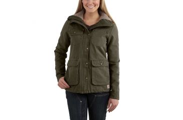 Image of Carhartt Weathered Duck Wesley Coat - Women's, Woodland, 2XL, Regular, 102247-383-REG-XXL