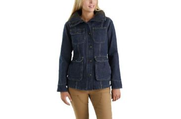 Image of Carhartt Weathered Duck Wesley Coat - Women's, Heritage Blue, Extra Small, Regular, 102247-479-REG-XS