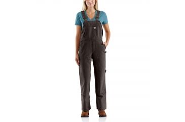 Image of Carhartt Wildwood Unlined Bib Overalls - Womens, Dark Brown, XXL-Tall 102966-201-TLL-XXL