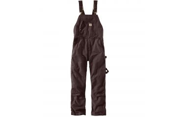 Image of Carhartt Wildwood Unlined Bib Overalls - Womens, Dark Brown, XXL-Tall 102966-201-TLL-XXL