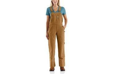 Image of Carhartt Wildwood Unlined Bib Overalls - Womens, Carhartt Brown, XL-REG 102966-211-REG-XL