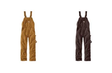 Image of Carhartt Wildwood Unlined Bib Overalls - Women's, Carhartt Brown, Dark Brown