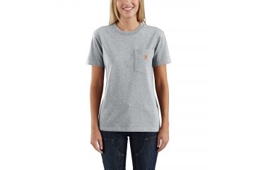 Image of Carhartt WK87 Workwear Pocket Short Sleeve T-shirt - Womens, Heather Gray, XXL-REG 103067-034-REG-XXL
