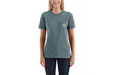 Image of Carhartt WK87 Workwear Pocket Short Sleeve T-shirt - Womens, Sea Glass, L-REG 103067-331-REG-L