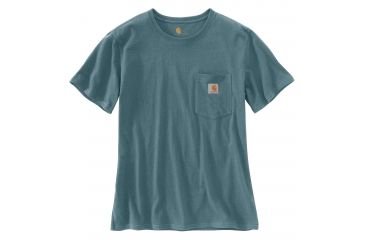 Image of Carhartt WK87 Workwear Pocket Short Sleeve T-shirt - Womens, Sea Glass, L-REG 103067-331-REG-L
