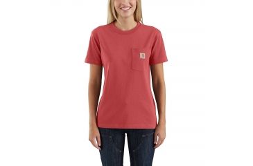 Image of Carhartt WK87 Workwear Pocket Short Sleeve T-shirt - Womens, Cranberry, XL-REG 103067-622-REG-XL