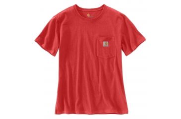Image of Carhartt WK87 Workwear Pocket Short Sleeve T-shirt - Womens, Cranberry, XL-REG 103067-622-REG-XL