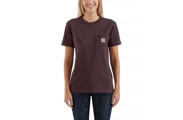 Image of Carhartt WK87 Workwear Pocket Short Sleeve T-shirt - Womens, Deep Wine, L-REG 103067-643-REG-L