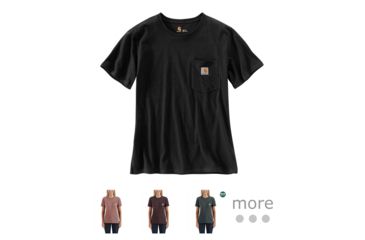 Image of Carhartt WK87 Workwear Pocket Short Sleeve T-shirt - Women's, Black, Burlwood Heather, Deep Wine, Elm, Heather Gray, Navy