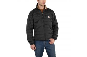 Image of Carhartt Woodsville Jacket for Mens, Black, Medium/Regular 101740-001-REG-M