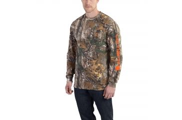 Image of Carhartt Workwear Gphc Camo Long Sleeve T-Shirt for Mens, Realtree Xtra, Large/Regular 101776-977-REG-L