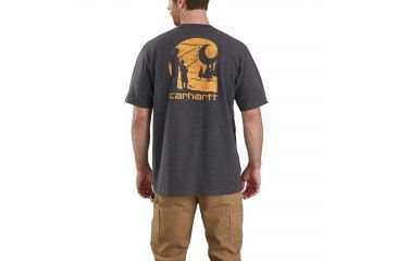 Image of Carhartt Workwear Graphic Fish C T-shirt - Mens, Carbon Heather, XL-REG 103185-026-REG-XL