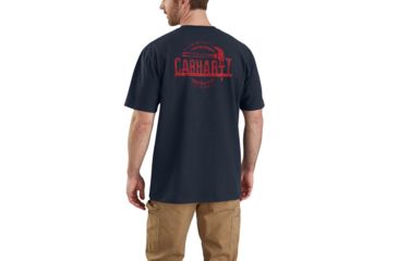 Image of Carhartt Workwear Graphic Hammer T-shirt - Mens, Navy, XL-REG 103186-412-REG-XL