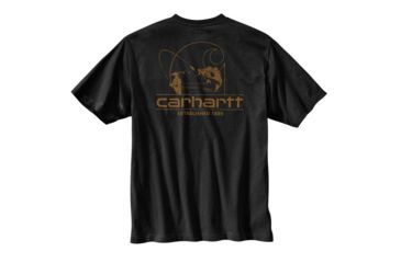 Image of Carhartt Workwear Logo Fish Graphic Pocket Short Sleeve T-Shirt - Mens, Black, Small-Regular, 103561-001-S-REG