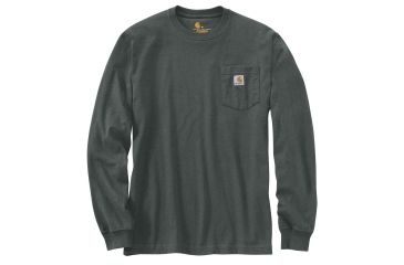 Image of Carhartt Workwear Pkt Long Sleeve T-shirt - Mens, Hunter Green Heather, XXL-REG K126-393-REG-XXL