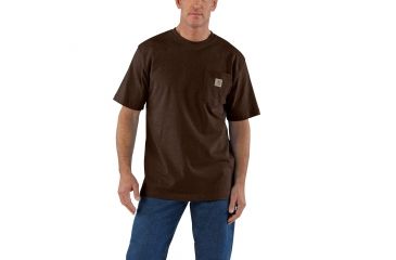 Image of Carhartt Workwear Pocket T-Shirt - Men's, Dark Coffee Heather, 4XL, Regular, K87-202-REG-4XL