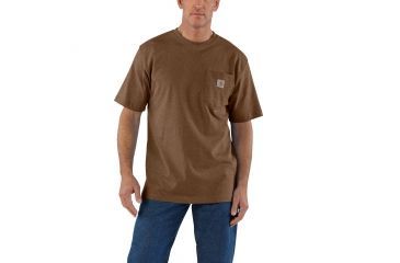 Image of Carhartt Workwear Pocket T-Shirt - Men's, Barrel Heather, Medium, Regular, K87-219-REG-MED