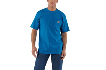Image of Carhartt Workwear Pocket T-Shirt - Men's, Cool Blue Heather, Small, Regular, K87-486-REG-SML