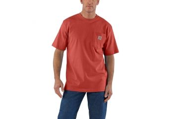 Image of Carhartt Workwear Pocket T-Shirt - Men's, Chili, Medium, Regular, K87-CHI-REG-MED