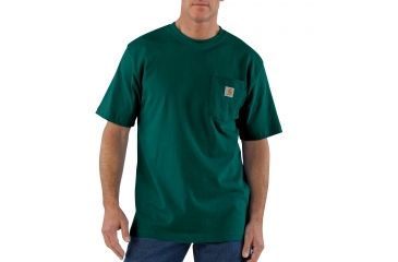 Image of Carhartt Workwear Pocket T-Shirt - Men's, Hunter Green, Small, Regular, K87-HTG-REG-SML