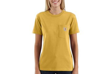 Image of Carhartt Workwear Pocket Short-Sleeve T-Shirt - Womens, Carhartt Gold Heather, Large, 103067-704-REG-L