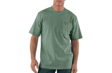 Image of Carhartt Workwear Pocket T-Shirt - Mens, Bontanic Green, Medium, K87-G10-REG-MED