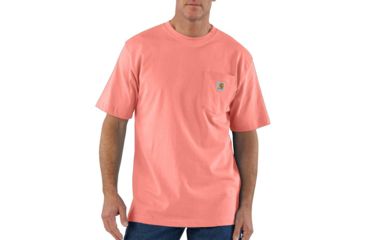 Image of Carhartt Workwear Pocket T-Shirt - Mens, Coral Haze, Large, K87-P03-REG-LRG