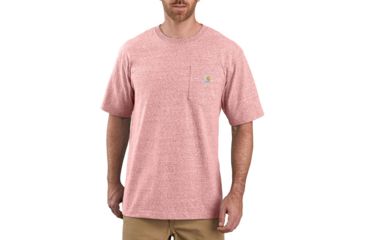 Image of Carhartt Workwear Pocket T-Shirt - Mens, Dark Barn Red Snow Heather, 2XL, K87-R12-REG-XXL