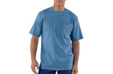 Image of Carhartt Workwear Pocket T-Shirt - Mens, French Blue, Medium, K87-FHB-REG-MED
