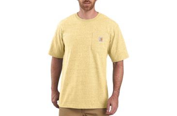 Image of Carhartt Workwear Pocket T-Shirt - Mens, Golden Haze Snow Heather, Medium, K87-G22-REG-MED